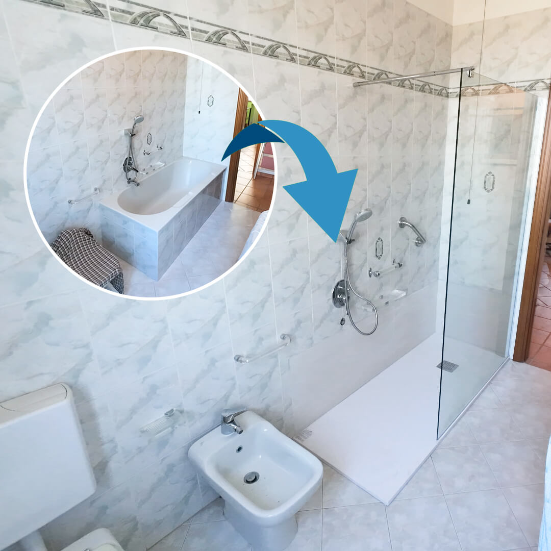 Trasforma la vasca in doccia